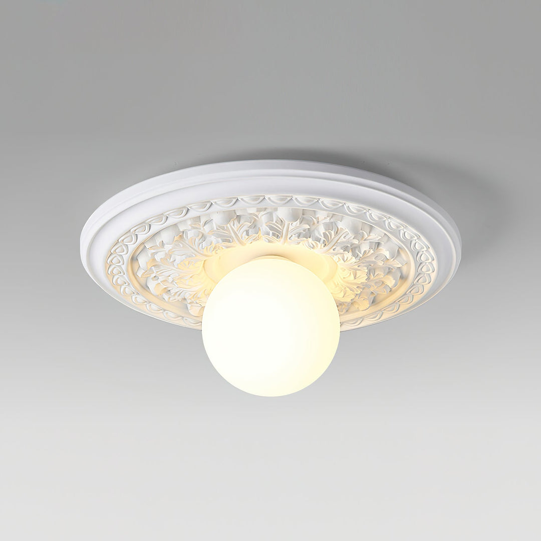 Ceiling Light Acrylic 13.7 in Beige Flush Mount Living Room Bedroom Decorative Fixture | Kalsten
