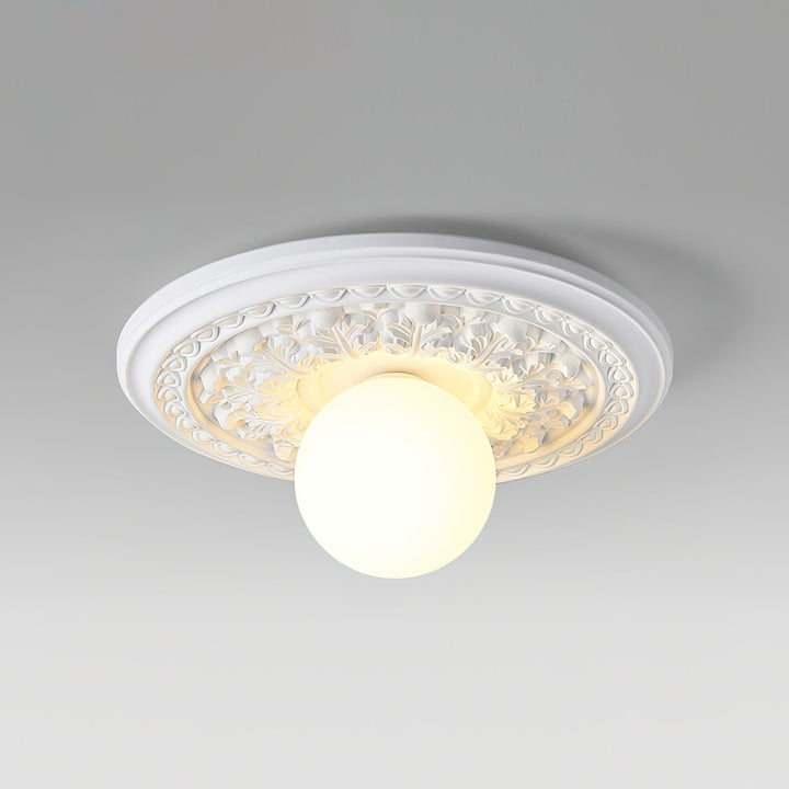 Ceiling Light Acrylic 13.7 in Beige Flush Mount Living Room Bedroom Decorative Fixture | Kalsten