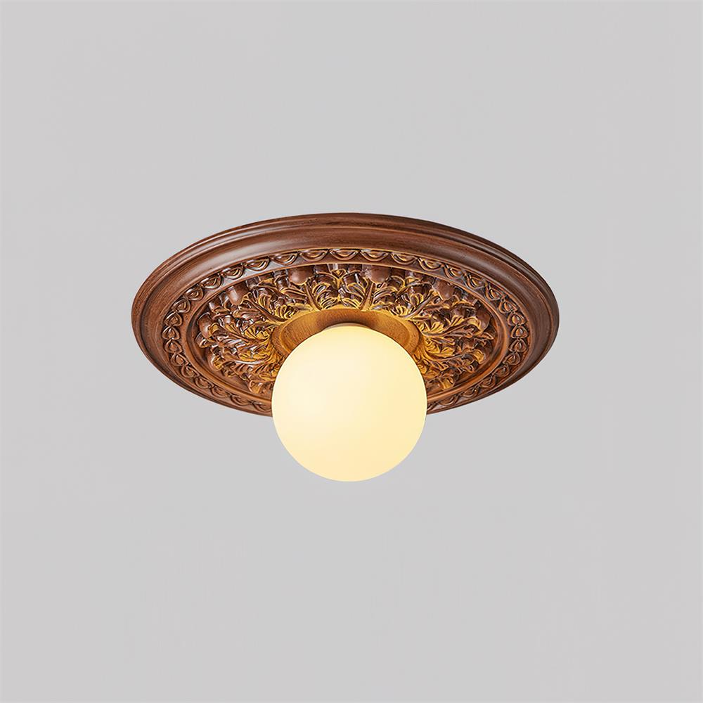 Ceiling Light Acrylic 13.7 in Beige Flush Mount Living Room Bedroom Decorative Fixture | Kalsten