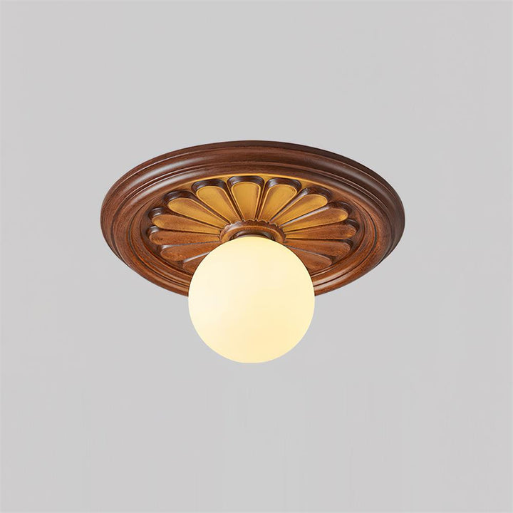 Ceiling Light Acrylic 13.7 in Beige Flush Mount Living Room Bedroom Decorative Fixture | Kalsten