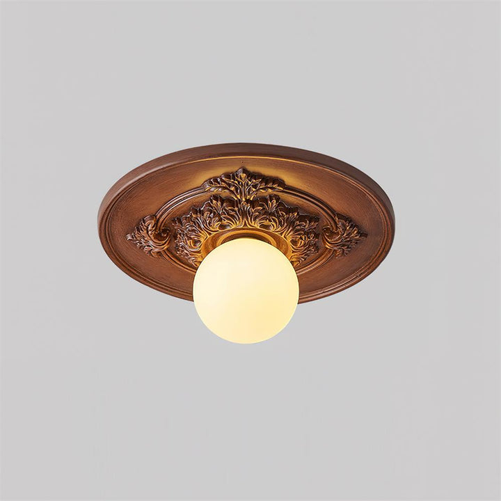 Ceiling Light Acrylic 13.7 in Beige Flush Mount Living Room Bedroom Decorative Fixture | Kalsten