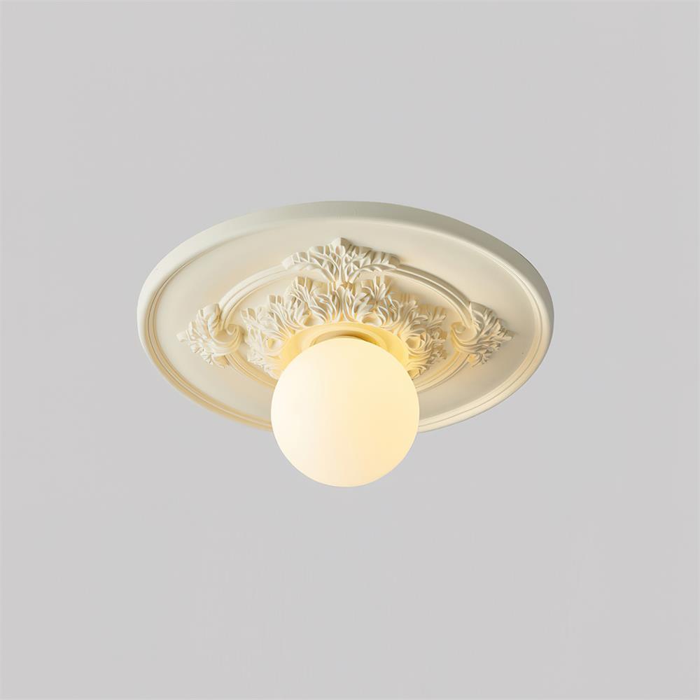 Ceiling Light Acrylic 13.7 in Beige Flush Mount Living Room Bedroom Decorative Fixture | Kalsten