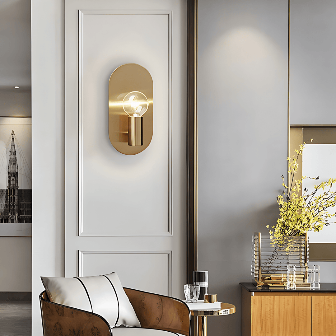 Lunaria | Elegant Minimalist Oval Wall Sconce Light Fixture | Kalsten