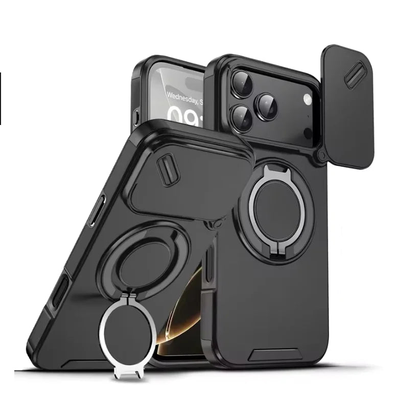 Kalsten | Durable shockproof case with magnetic ring holder for iPhone 17