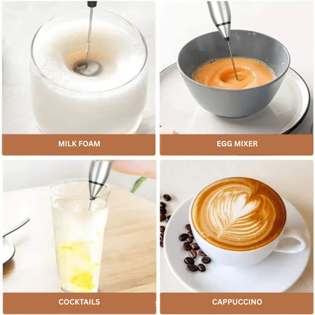 Kalsten | Portable USB Electric Milk Frother Handheld Coffee Whisk and Mini Food Blender