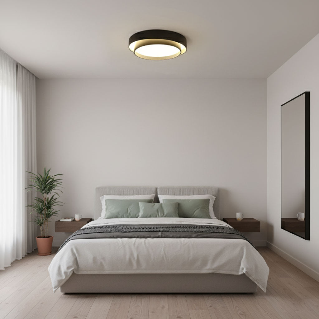 Modern LED Ceiling Light 15.7 in Flush Mount Living Room Bedroom Minimalist Acrylic Fixture | Kalsten