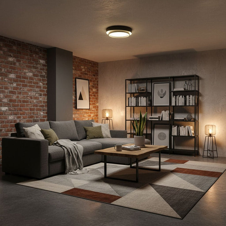 Modern LED Ceiling Light 15.7 in Flush Mount Living Room Bedroom Minimalist Acrylic Fixture | Kalsten