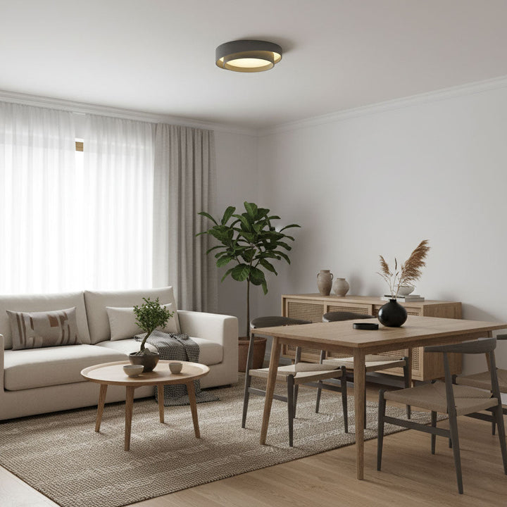 Modern LED Ceiling Light 15.7 in Flush Mount Living Room Bedroom Minimalist Acrylic Fixture | Kalsten