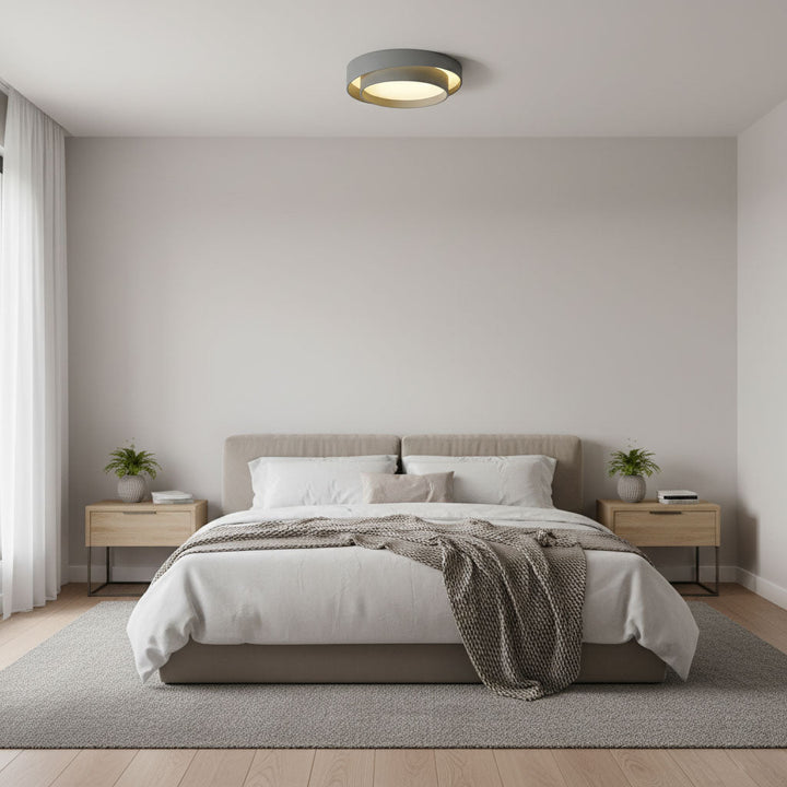 Modern LED Ceiling Light 15.7 in Flush Mount Living Room Bedroom Minimalist Acrylic Fixture | Kalsten