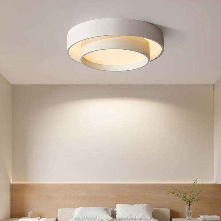 Modern LED Ceiling Light 15.7 in Flush Mount Living Room Bedroom Minimalist Acrylic Fixture | Kalsten
