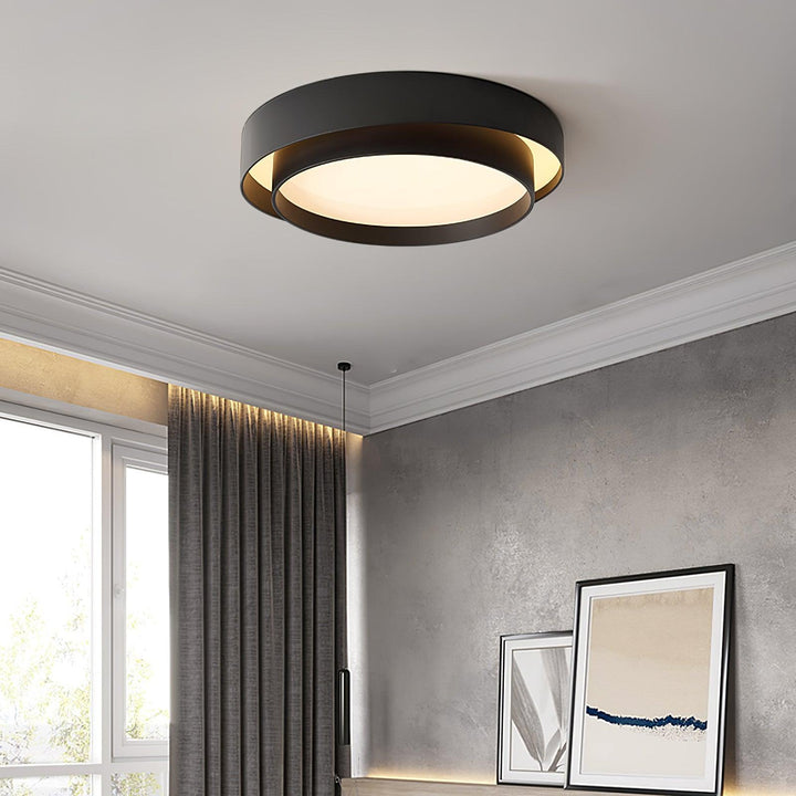 Modern LED Ceiling Light 15.7 in Flush Mount Living Room Bedroom Minimalist Acrylic Fixture | Kalsten