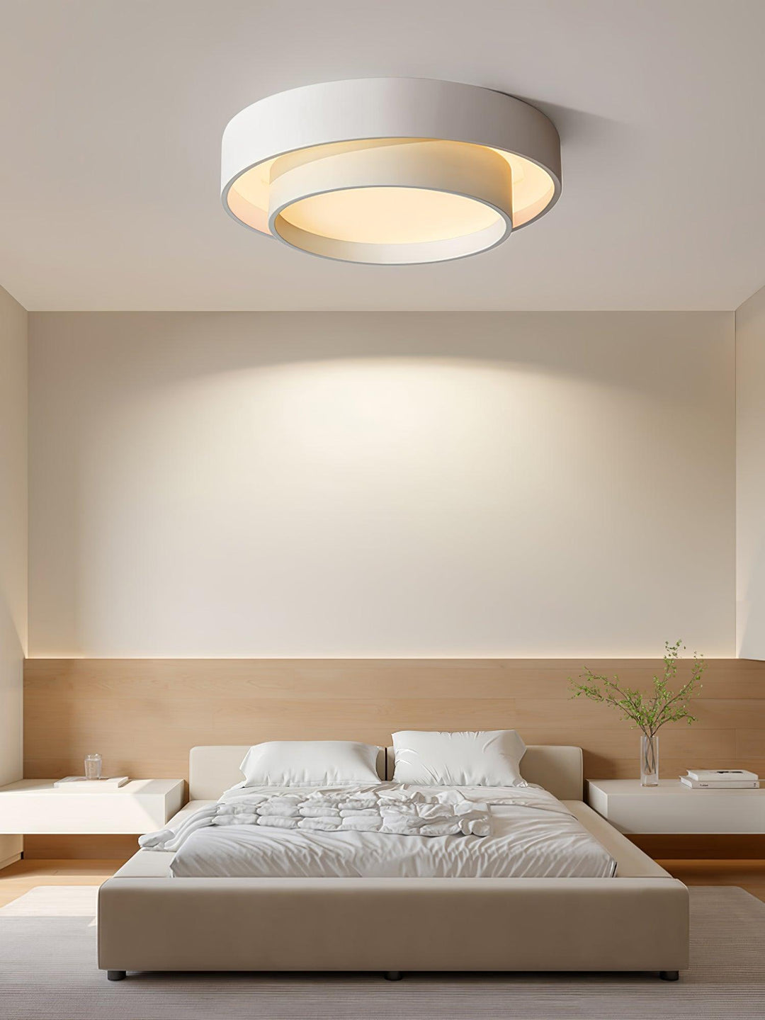 Modern LED Ceiling Light 15.7 in Flush Mount Living Room Bedroom Minimalist Acrylic Fixture | Kalsten