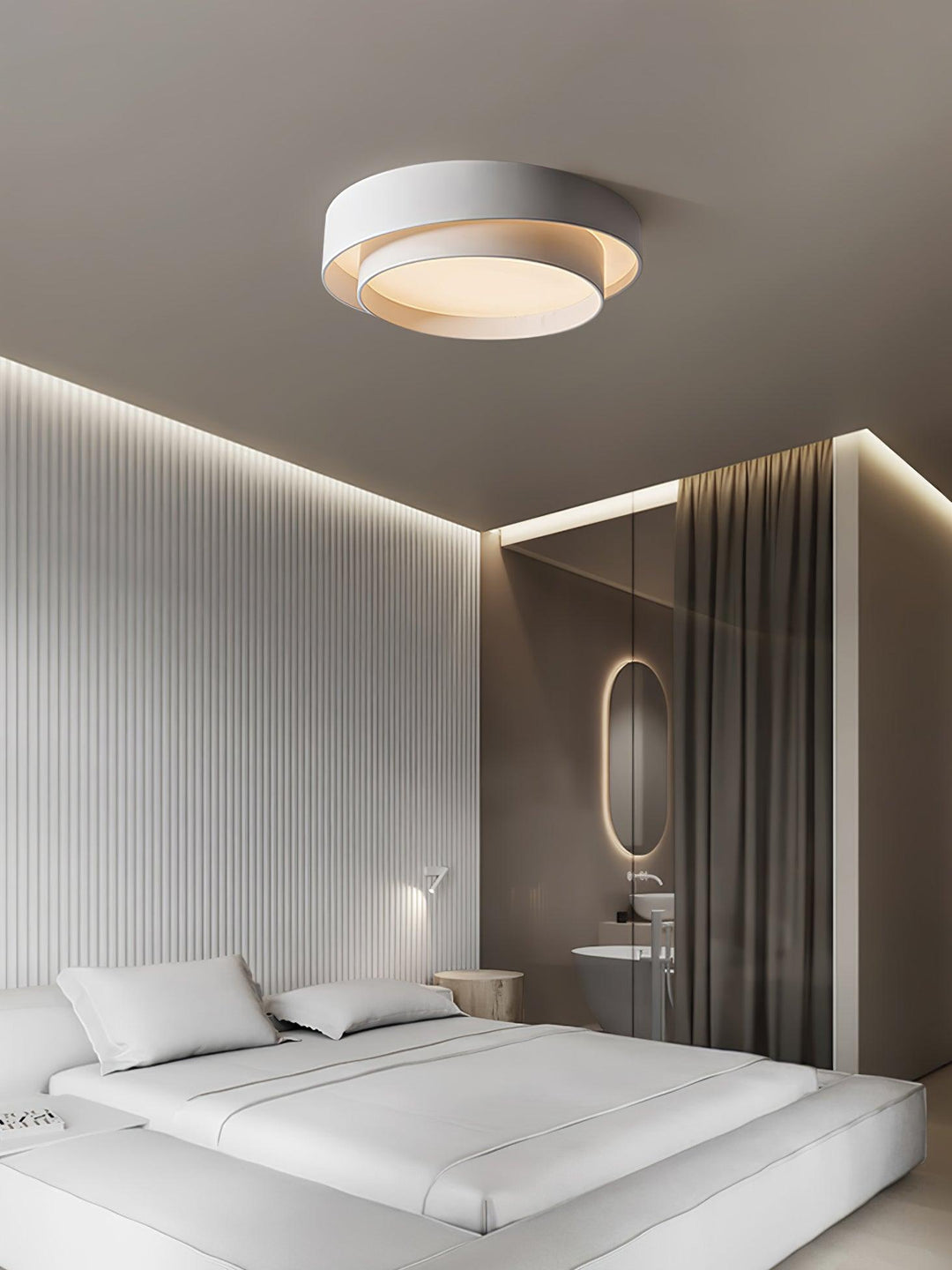 Modern LED Ceiling Light 15.7 in Flush Mount Living Room Bedroom Minimalist Acrylic Fixture | Kalsten