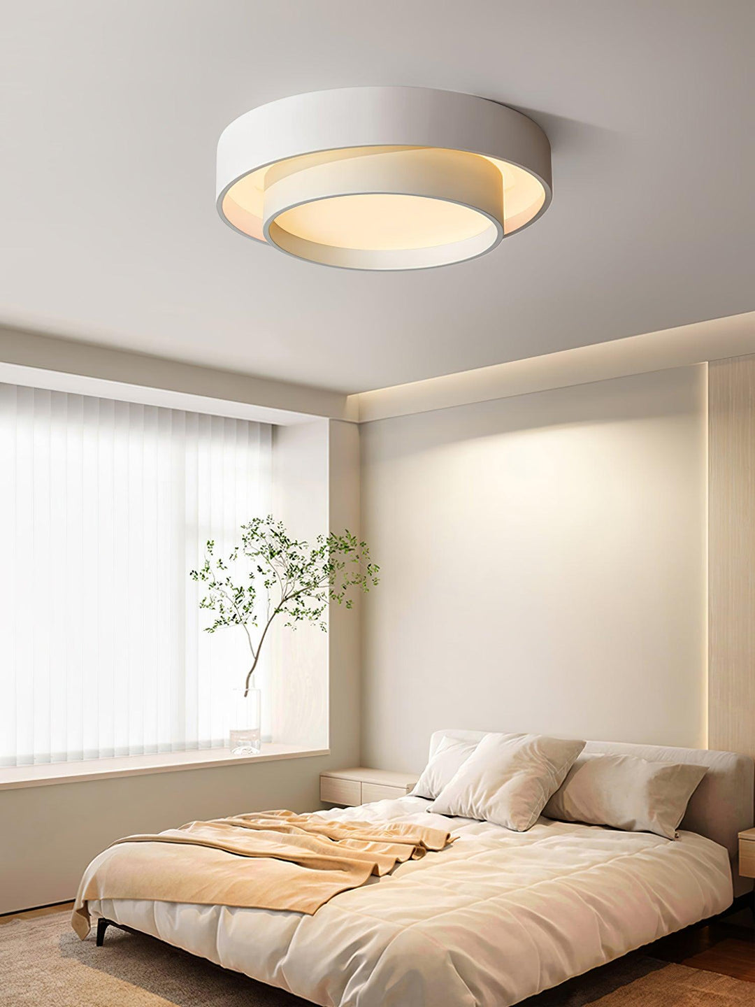 Modern LED Ceiling Light 15.7 in Flush Mount Living Room Bedroom Minimalist Acrylic Fixture | Kalsten