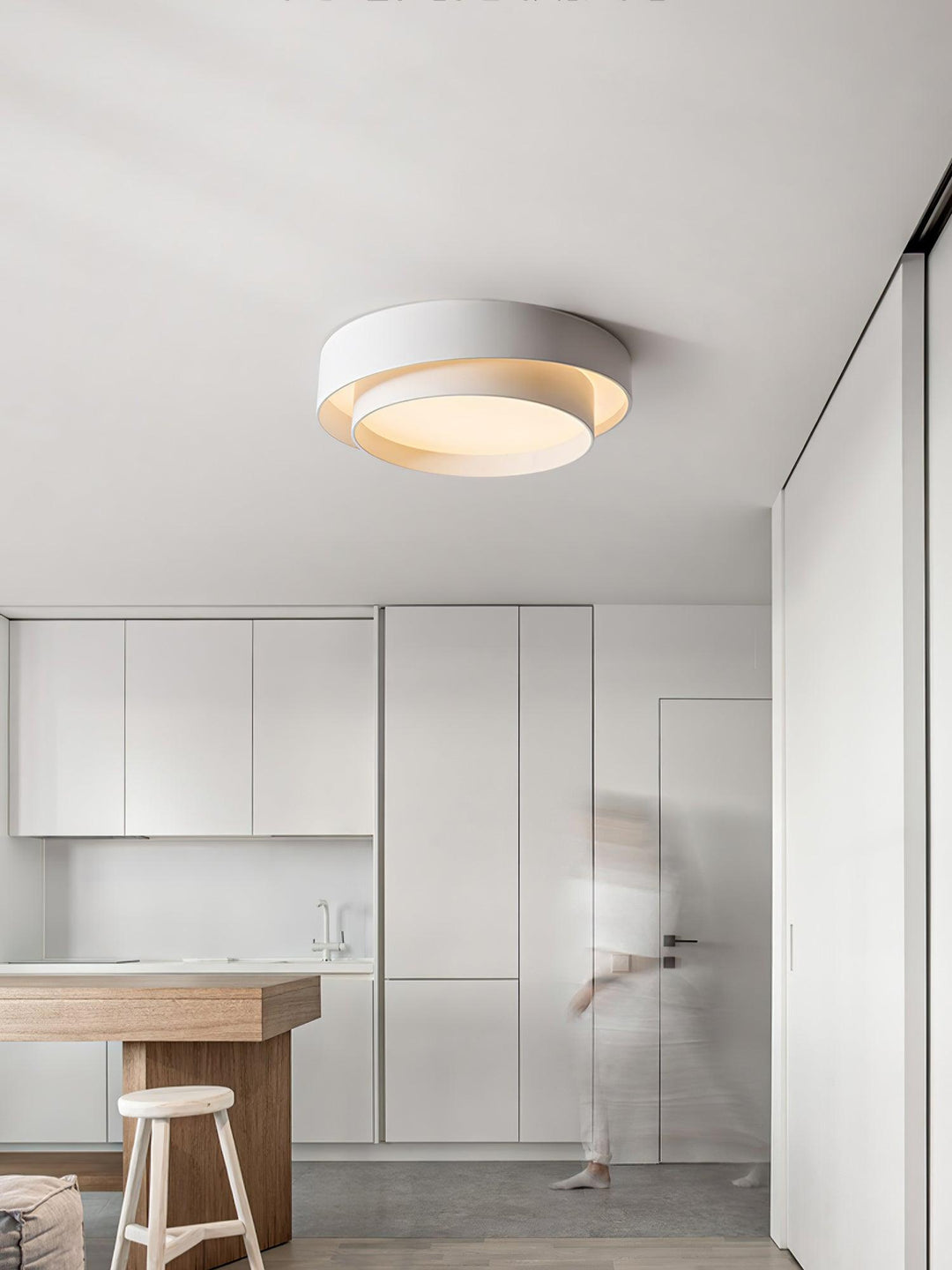Modern LED Ceiling Light 15.7 in Flush Mount Living Room Bedroom Minimalist Acrylic Fixture | Kalsten