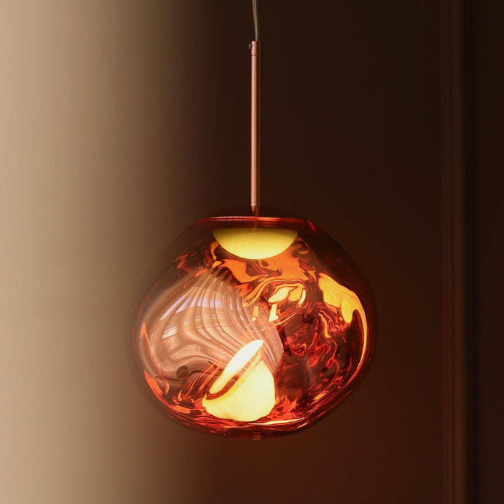 Pendant Lamp Metal 11 in Adjustable Ceiling Light Silver Gold Rose Gold Smoky Gray | Kalsten