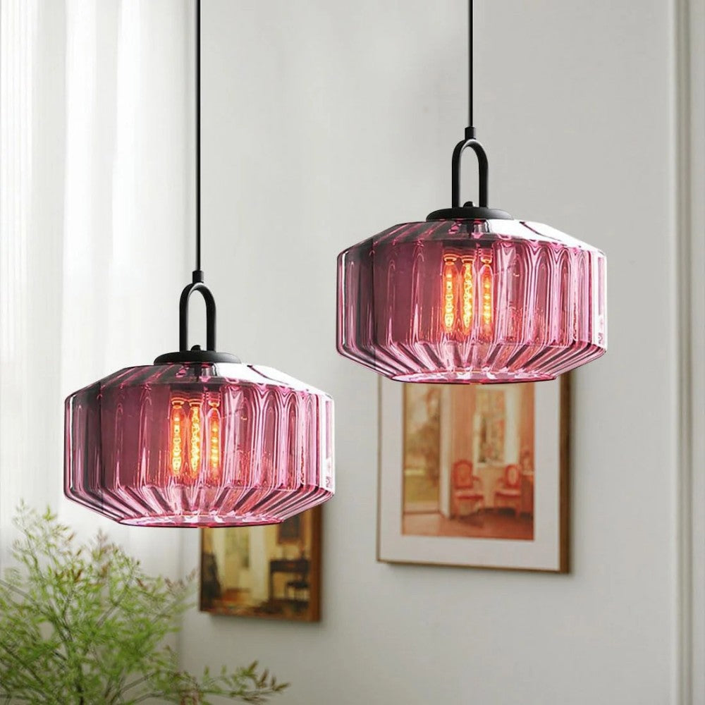 Pendant Light Glass 11 in Handblown Indoor Warm Glow Dining Room Kitchen Hallway Lighting | Kalsten