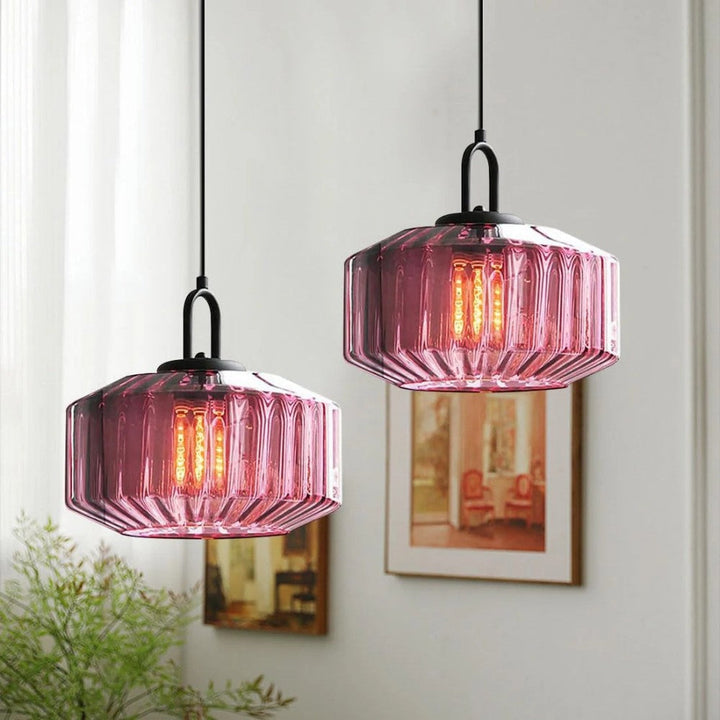 Pendant Light Glass 11 in Handblown Indoor Warm Glow Dining Room Kitchen Hallway Lighting | Kalsten