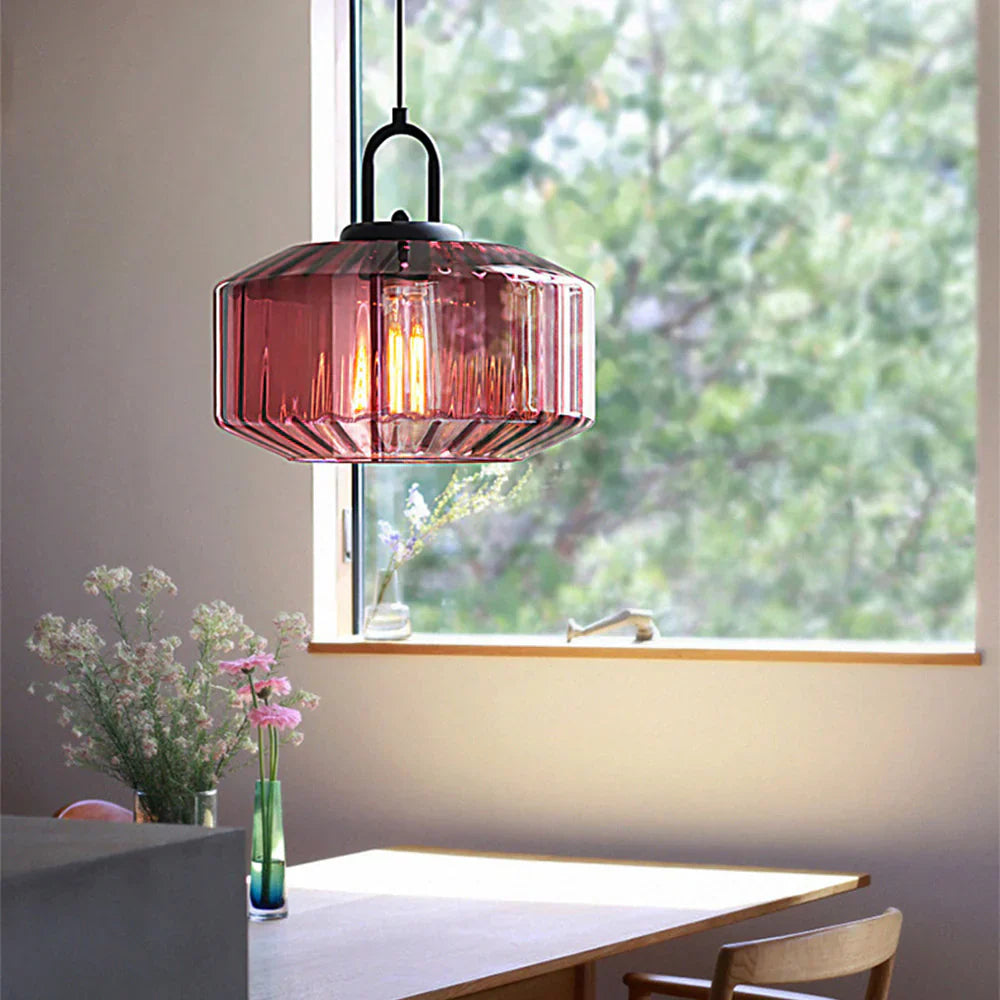 Pendant Light Glass 11 in Handblown Indoor Warm Glow Dining Room Kitchen Hallway Lighting | Kalsten