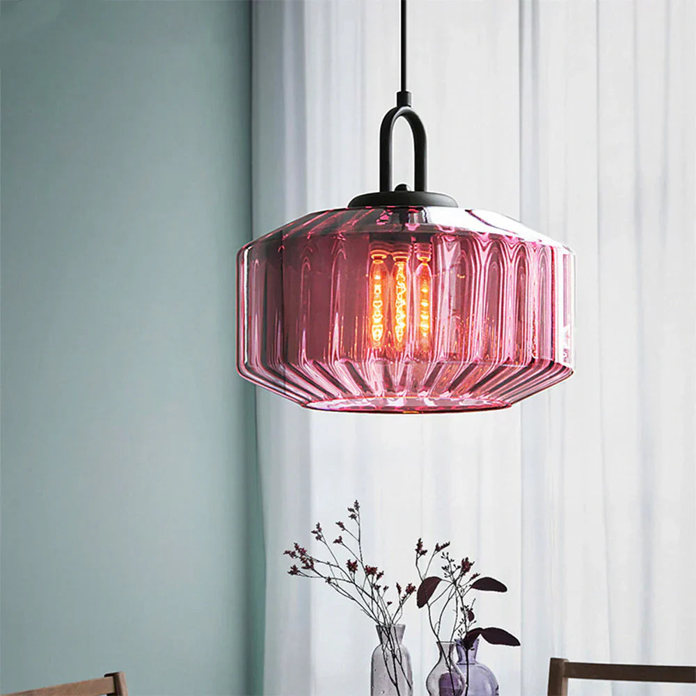 Pendant Light Glass 11 in Handblown Indoor Warm Glow Dining Room Kitchen Hallway Lighting | Kalsten