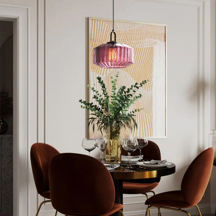 Pendant Light Glass 11 in Handblown Indoor Warm Glow Dining Room Kitchen Hallway Lighting | Kalsten