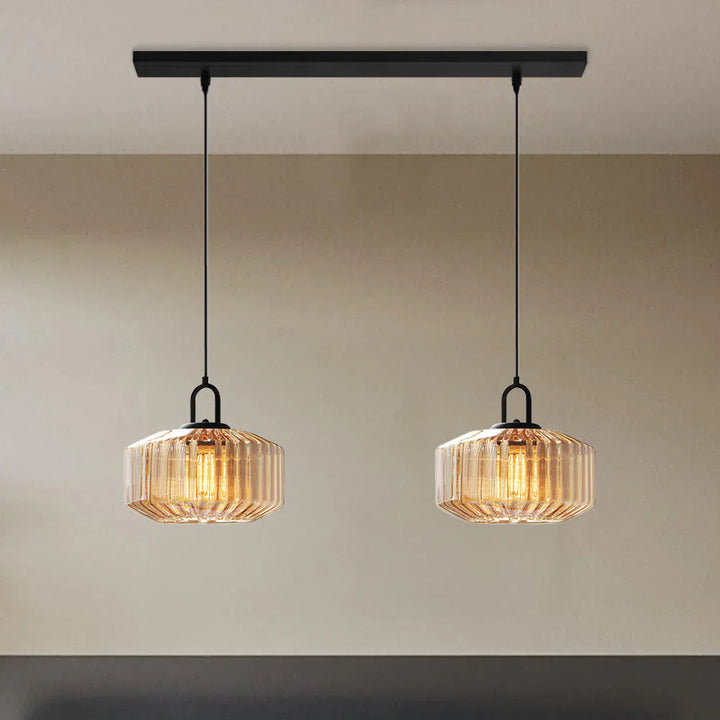Pendant Light Glass 11 in Handblown Indoor Warm Glow Dining Room Kitchen Hallway Lighting | Kalsten