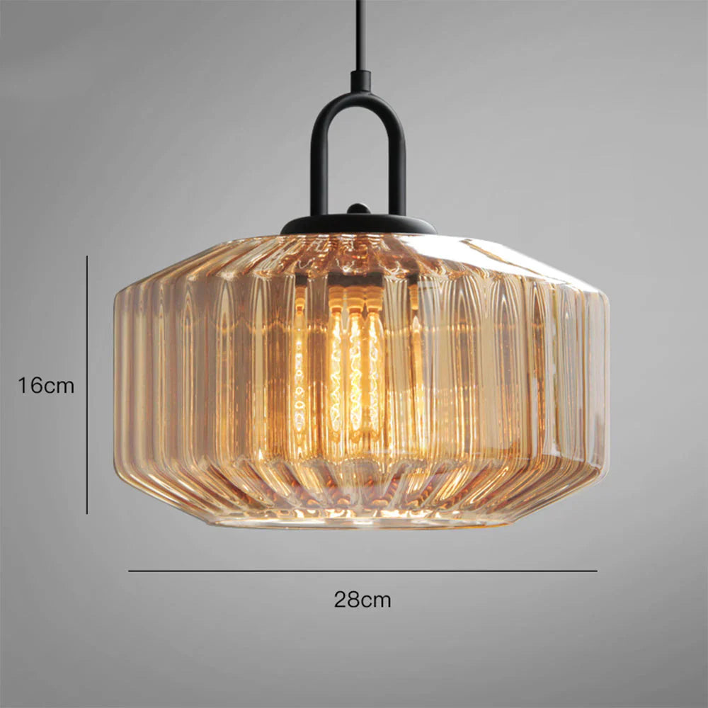 Pendant Light Glass 11 in Handblown Indoor Warm Glow Dining Room Kitchen Hallway Lighting | Kalsten