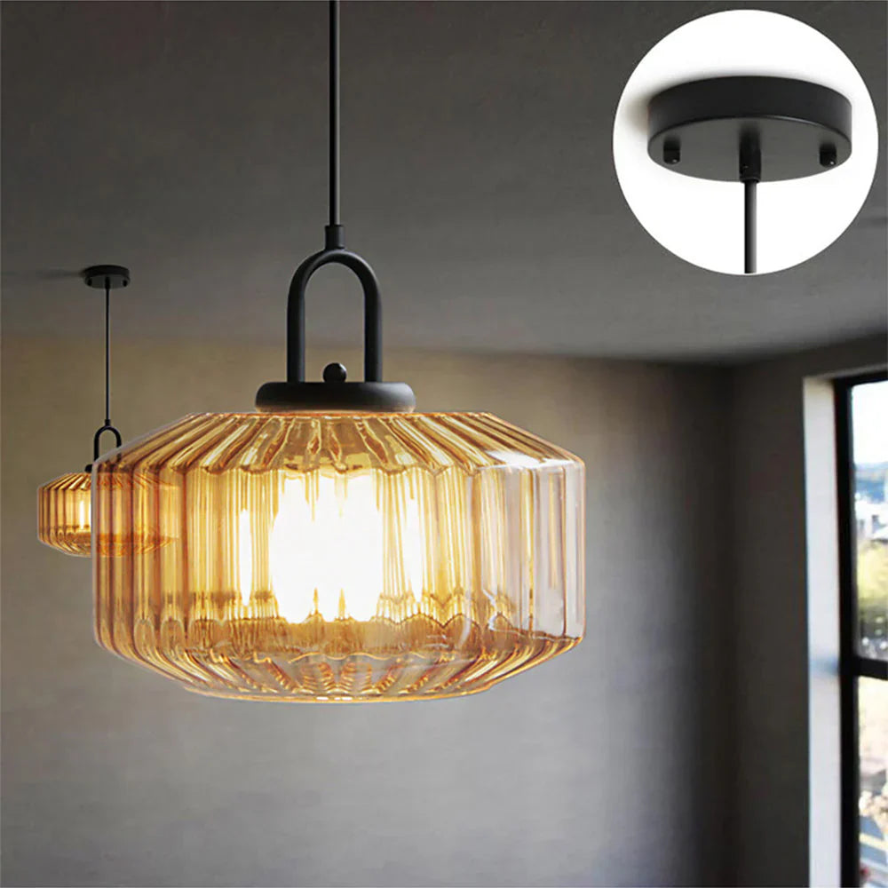 Pendant Light Glass 11 in Handblown Indoor Warm Glow Dining Room Kitchen Hallway Lighting | Kalsten