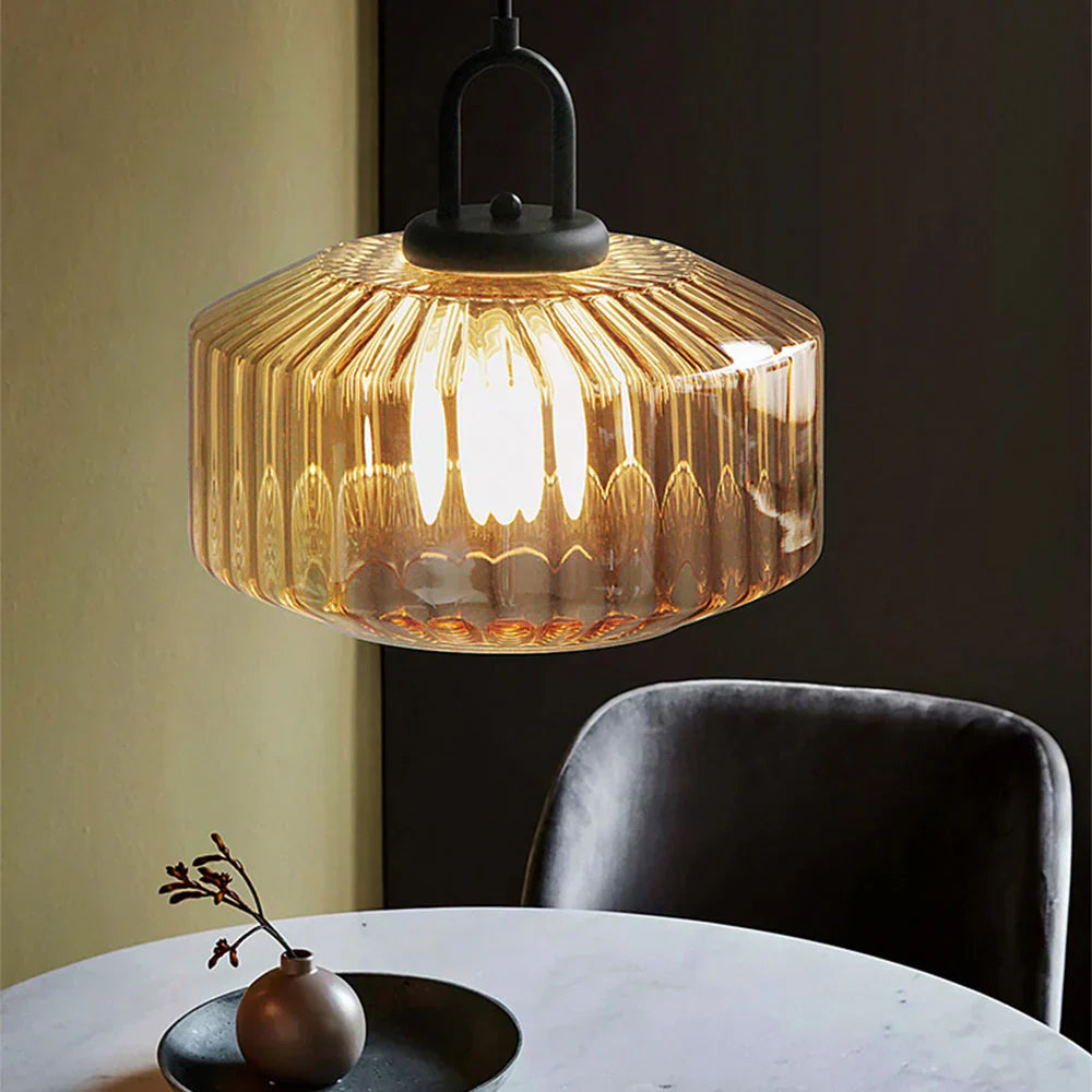 Pendant Light Glass 11 in Handblown Indoor Warm Glow Dining Room Kitchen Hallway Lighting | Kalsten
