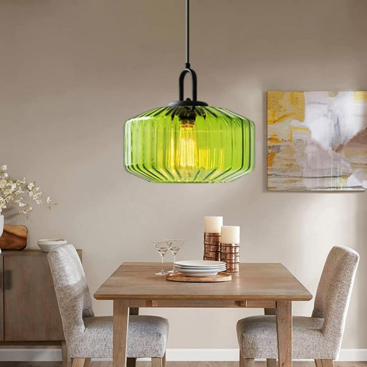 Pendant Light Glass 11 in Handblown Indoor Warm Glow Dining Room Kitchen Hallway Lighting | Kalsten