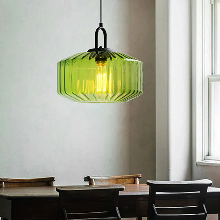 Pendant Light Glass 11 in Handblown Indoor Warm Glow Dining Room Kitchen Hallway Lighting | Kalsten