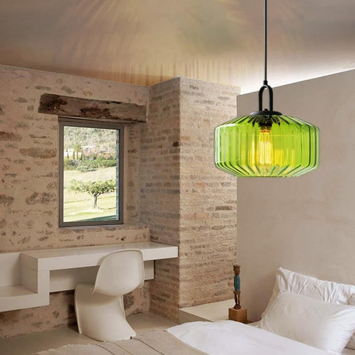 Pendant Light Glass 11 in Handblown Indoor Warm Glow Dining Room Kitchen Hallway Lighting | Kalsten