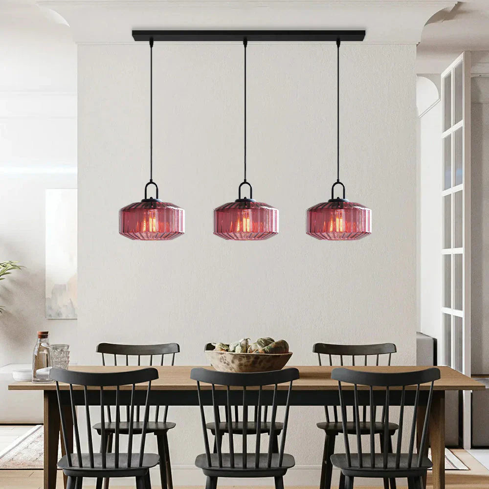 Pendant Light Glass 11 in Handblown Indoor Warm Glow Dining Room Kitchen Hallway Lighting | Kalsten