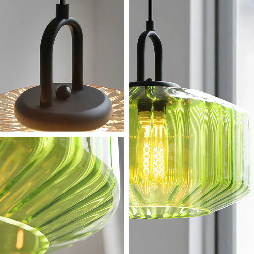 Pendant Light Glass 11 in Handblown Indoor Warm Glow Dining Room Kitchen Hallway Lighting | Kalsten