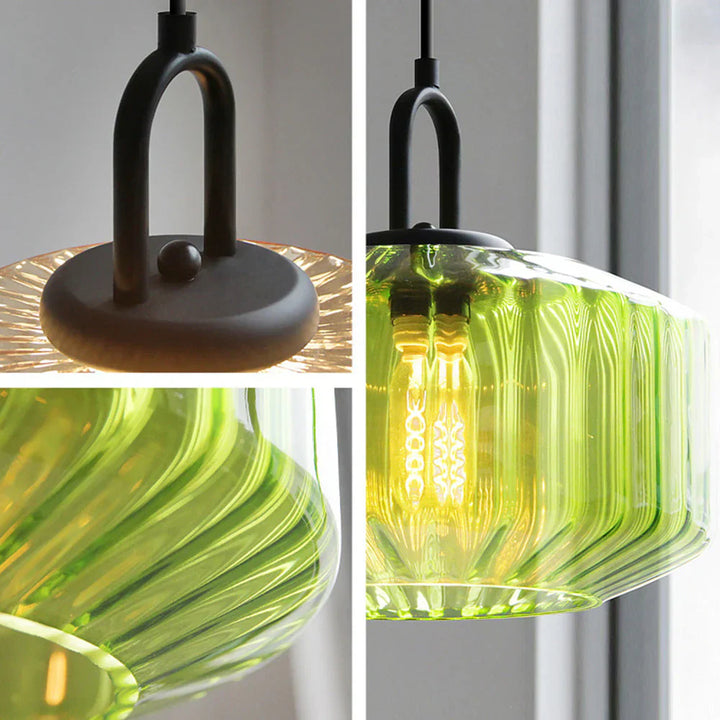 Pendant Light Glass 11 in Handblown Indoor Warm Glow Dining Room Kitchen Hallway Lighting | Kalsten
