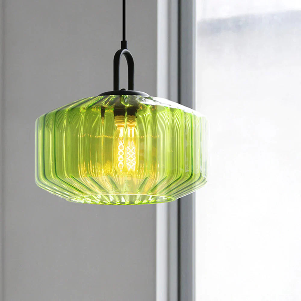 Pendant Light Glass 11 in Handblown Indoor Warm Glow Dining Room Kitchen Hallway Lighting | Kalsten