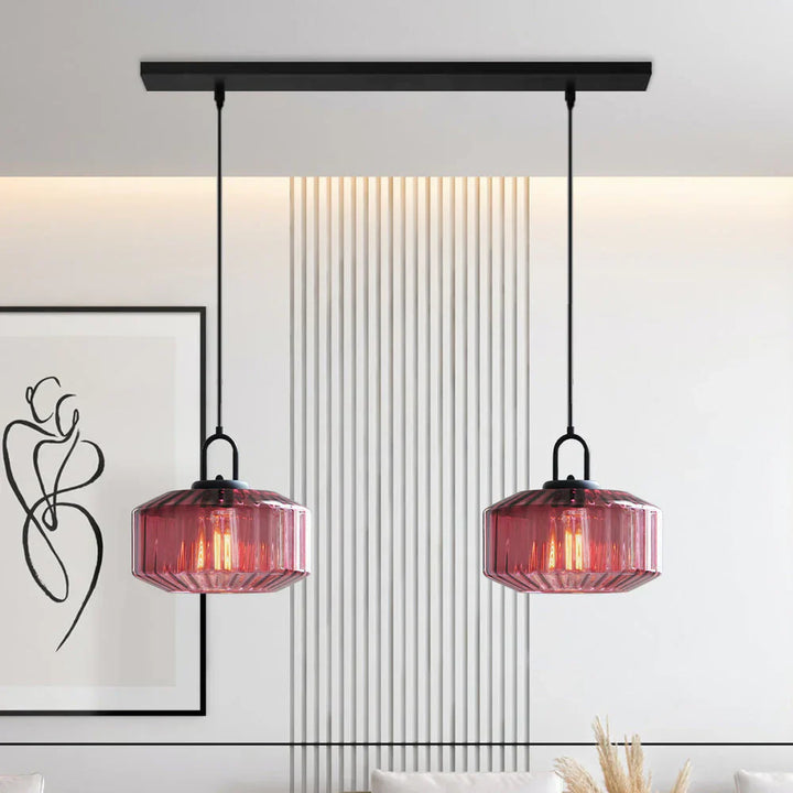 Pendant Light Glass 11 in Handblown Indoor Warm Glow Dining Room Kitchen Hallway Lighting | Kalsten