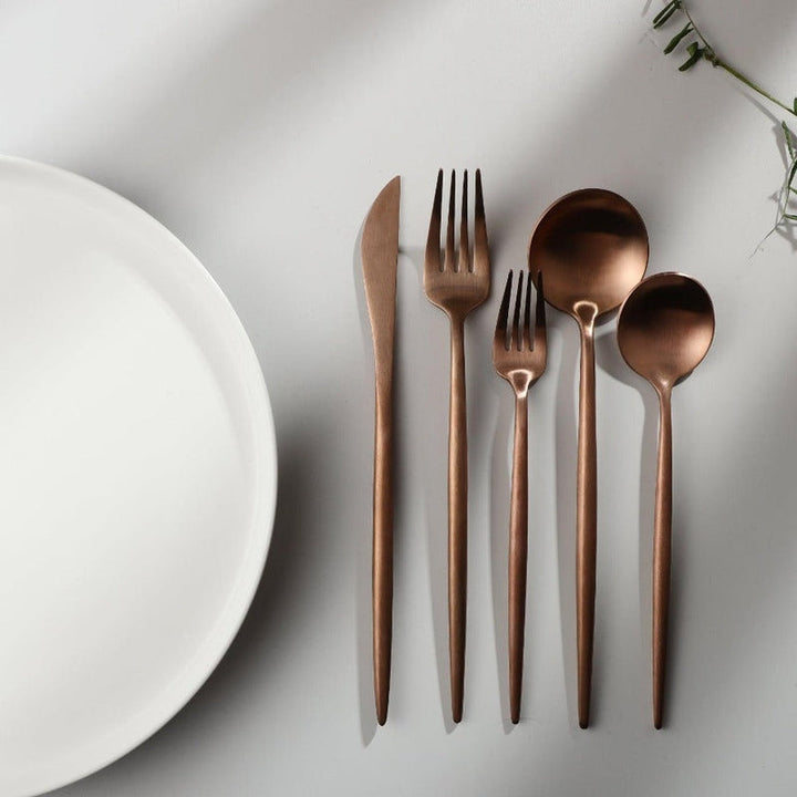 Modern Luxe Cutlery Set of Stainless Steel in Stylish Colors Kalsten