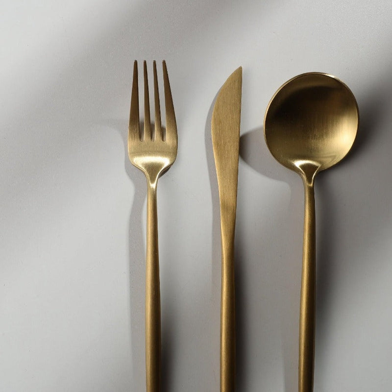 Modern Luxe Cutlery Set of Stainless Steel in Stylish Colors Kalsten