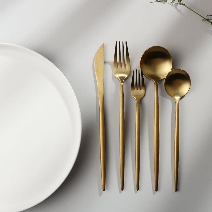 Modern Luxe Cutlery Set of Stainless Steel in Stylish Colors Kalsten