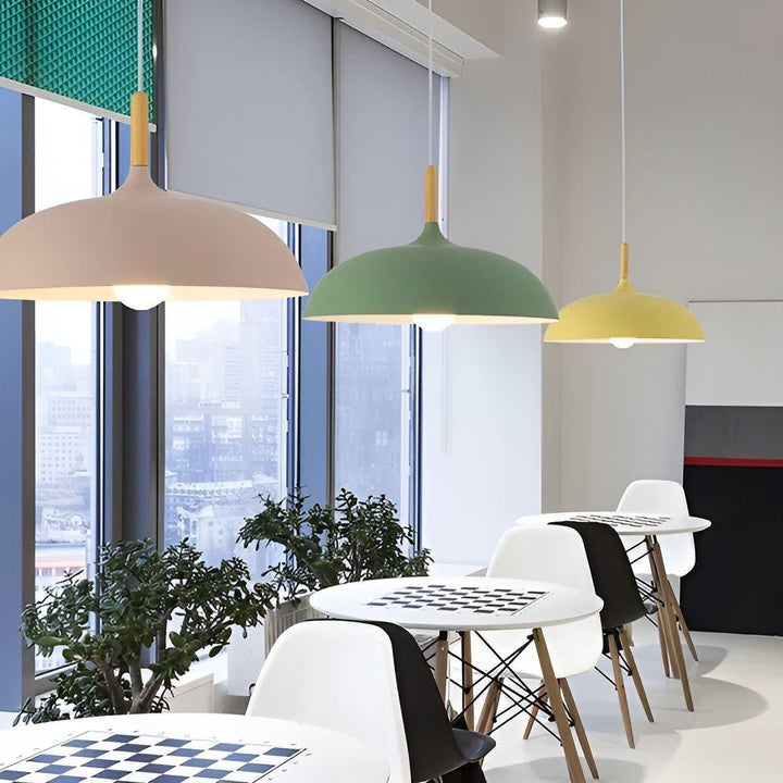 Oak wood hanging lamp – Minimalist ceiling light in Scandinavian style | Kalsten