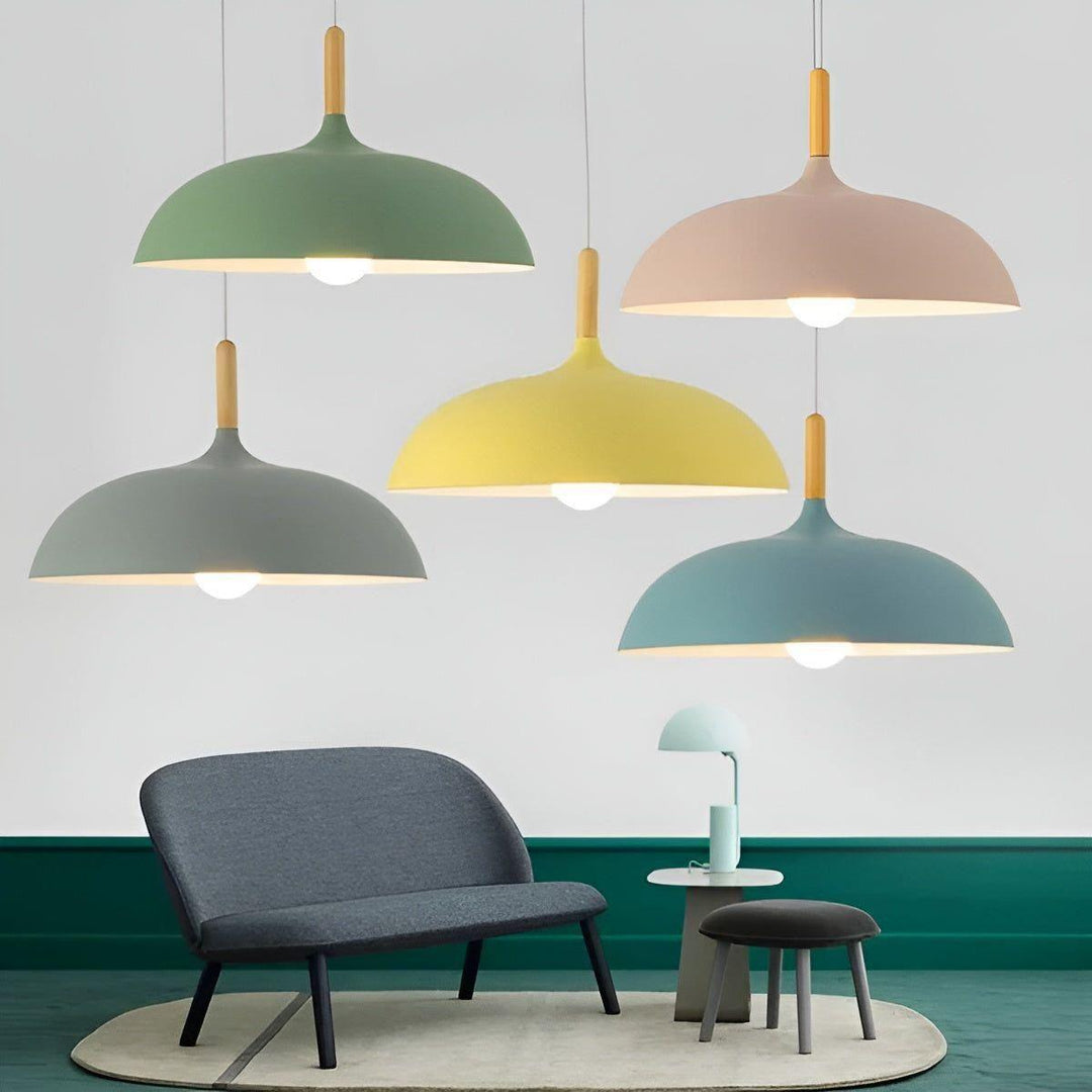 Oak wood hanging lamp – Minimalist ceiling light in Scandinavian style | Kalsten