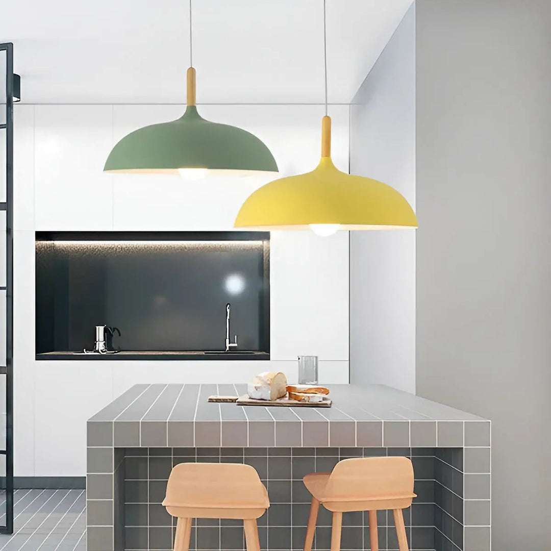 Scandinavian Elegance: Luxury Oak Ceiling Lamp with LED Lighting Kalsten