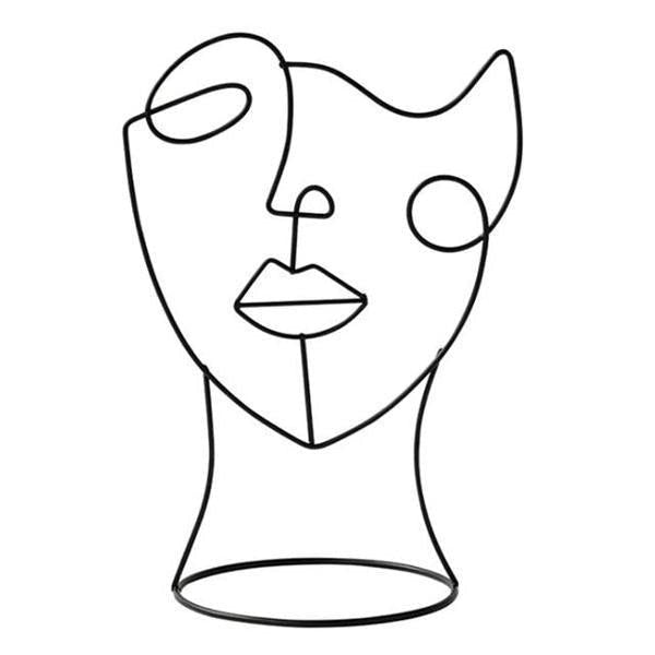 Modern Abstract Single Line Face Head Decorative Art | Kalsten