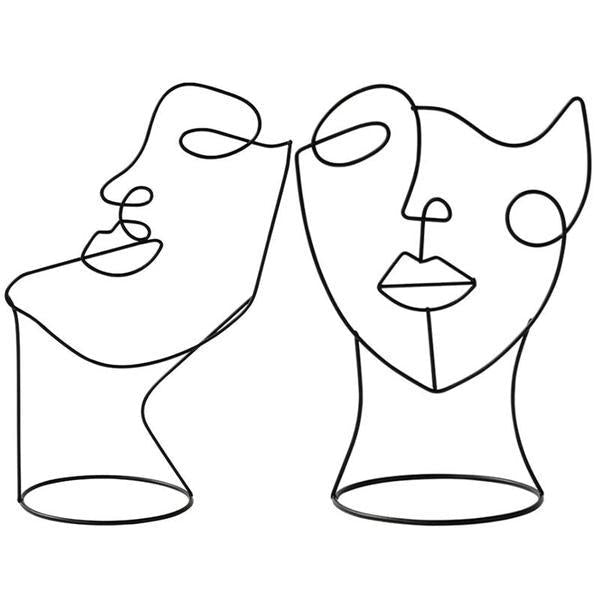 Modern Abstract Single Line Face Head Decorative Art | Kalsten