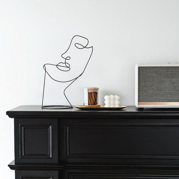 Modern Abstract Single Line Face Head Decorative Art | Kalsten