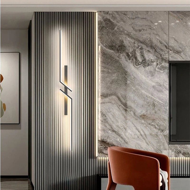 Striped LED Wall Lamp – Modern 3-Color Dimmable Design