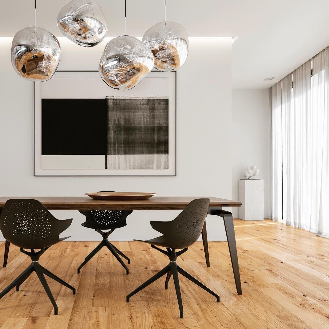 Modern Lava Pendant Lamp 7 in Copper Chrome Gold Ceiling Dining Lighting Mirror Effect Hanging Fixture | Kalsten