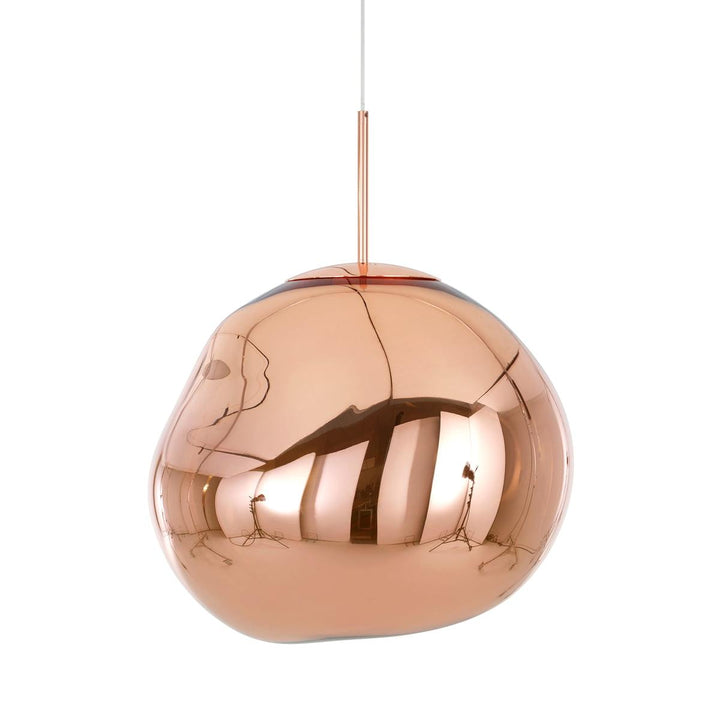 Modern Lava Pendant Lamp 7 in Copper Chrome Gold Ceiling Dining Lighting Mirror Effect Hanging Fixture | Kalsten