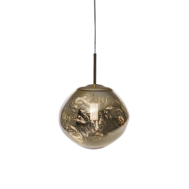 Modern Lava Pendant Lamp 7 in Copper Chrome Gold Ceiling Dining Lighting Mirror Effect Hanging Fixture | Kalsten